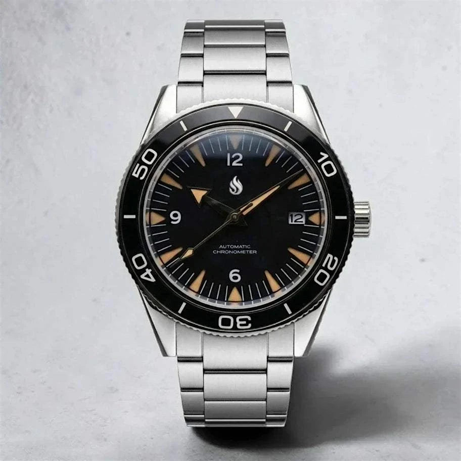 seiko mod watches spectre seamaster black dial built by modatime creations 