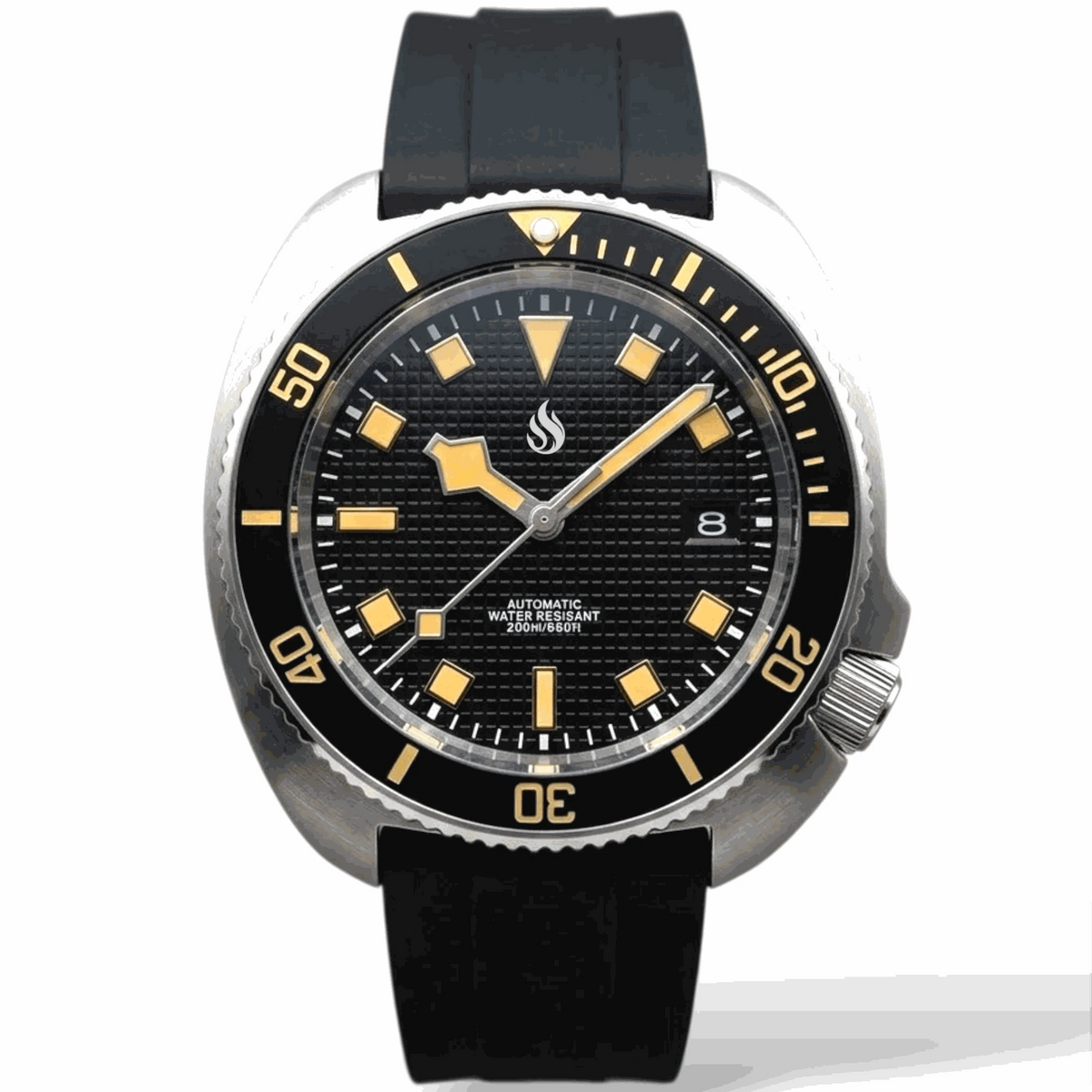 Stealth 44MM Vintage Black Dial "Captain Willard" Turtle Case Mod - Modtime Creations
