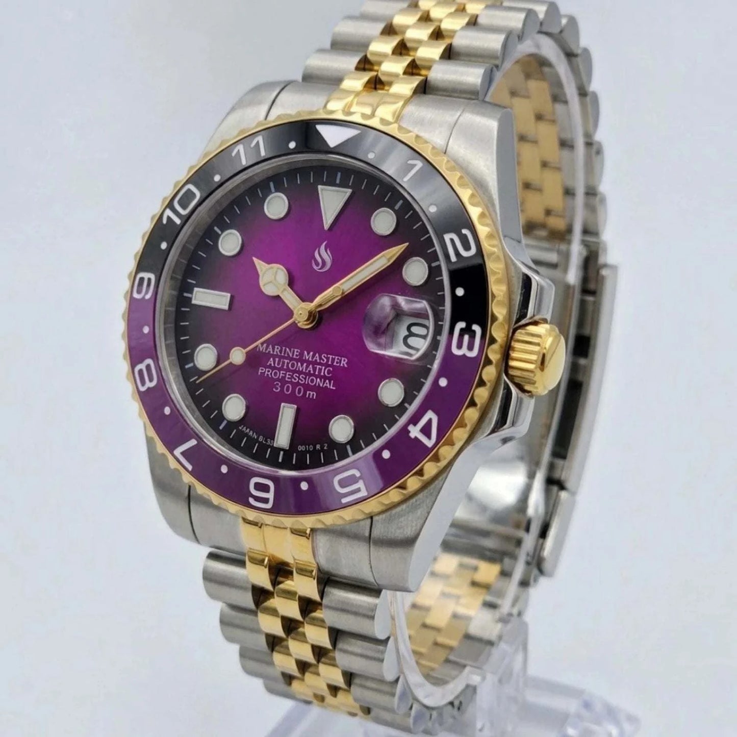 Seikmariner " Joker " Mod Watch Two-Tone Series - Fuchsia Purple Dial - Modtime Creations