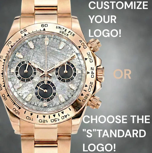 Seitona Stone Textured Dial luxury 40mm chronograph watch with sapphire crystal and stainless steel case