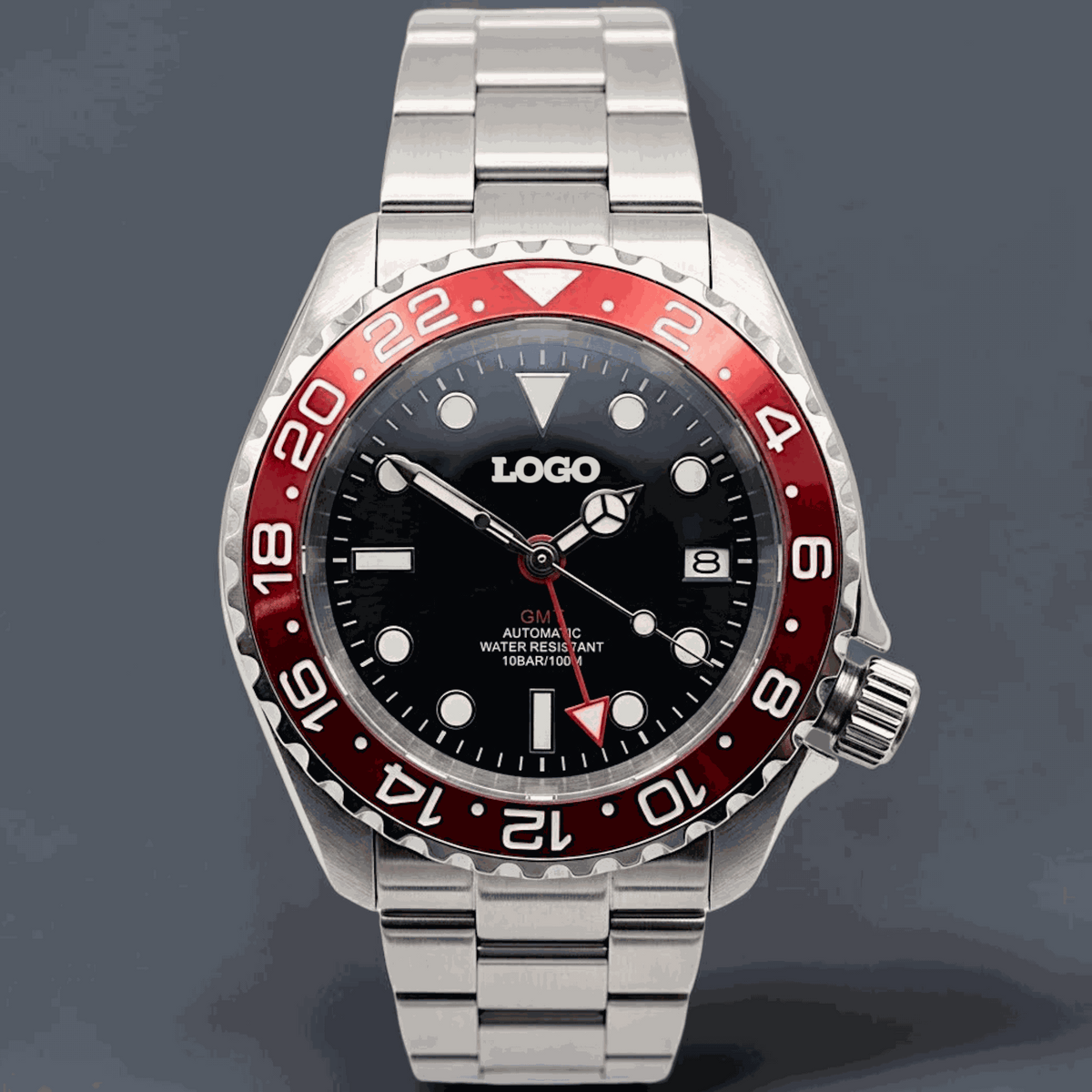 SeikMaster 42 MM SKX GMT Black Red Diver Mod Watch - Modtime
