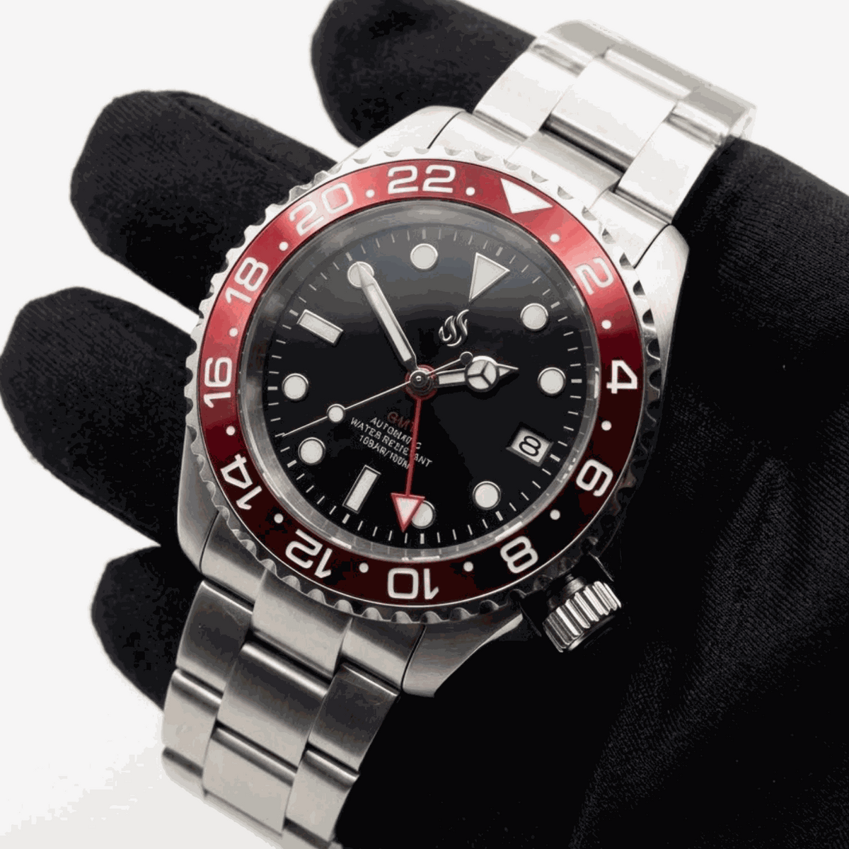 SeikMaster 42 MM SKX GMT Black Red Diver Mod Watch - Modtime