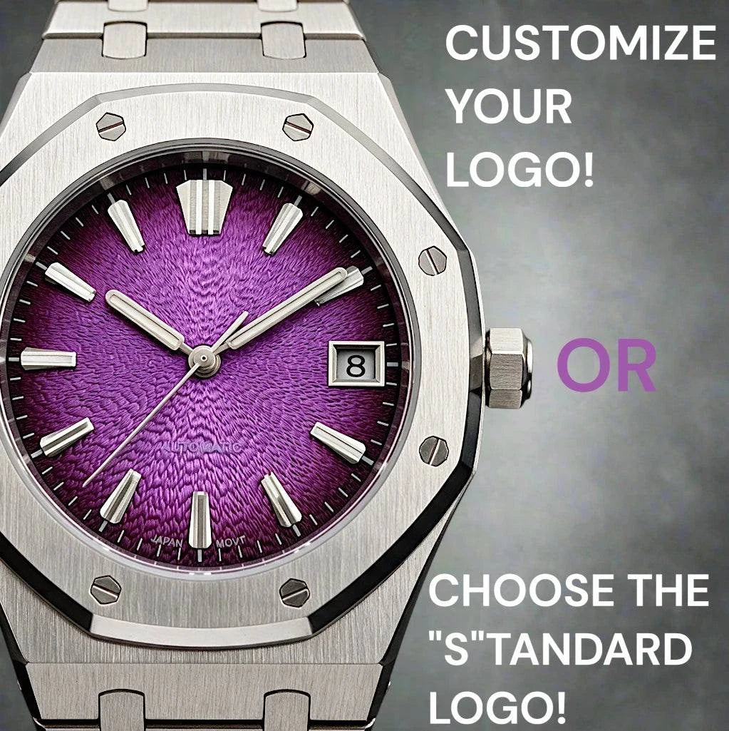 Seiko Mod Watches Royal Oak Textured purple Grand Seiko GS Dial | Modtime Creations