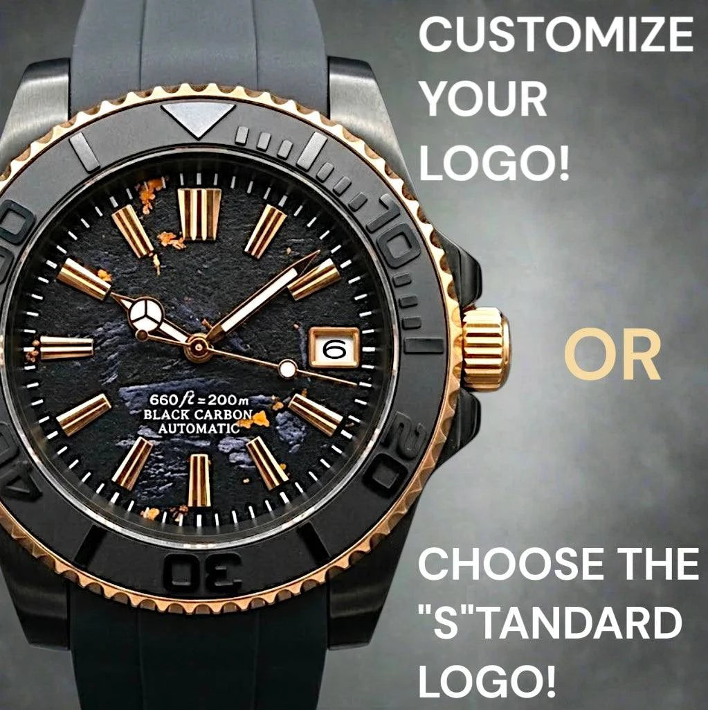 Seikmaster "GS Black Gold Carbon Fiber" Mod Watch - Modtime Creations