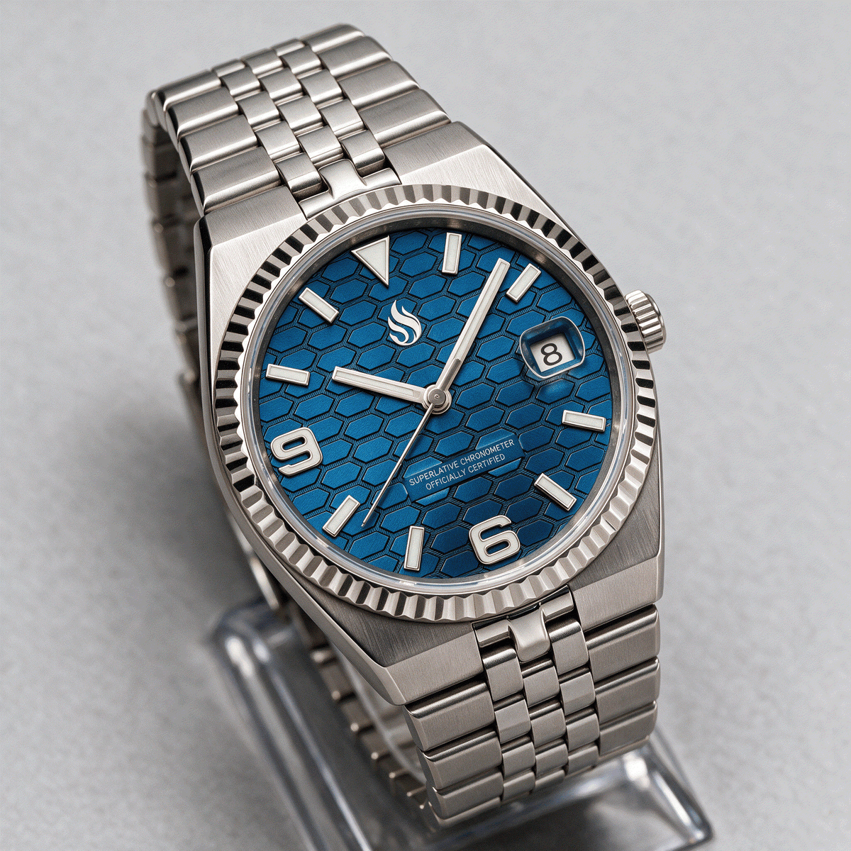 Seiko Mod Watches Land Dweller Blue Dial custom built by Modtime creations