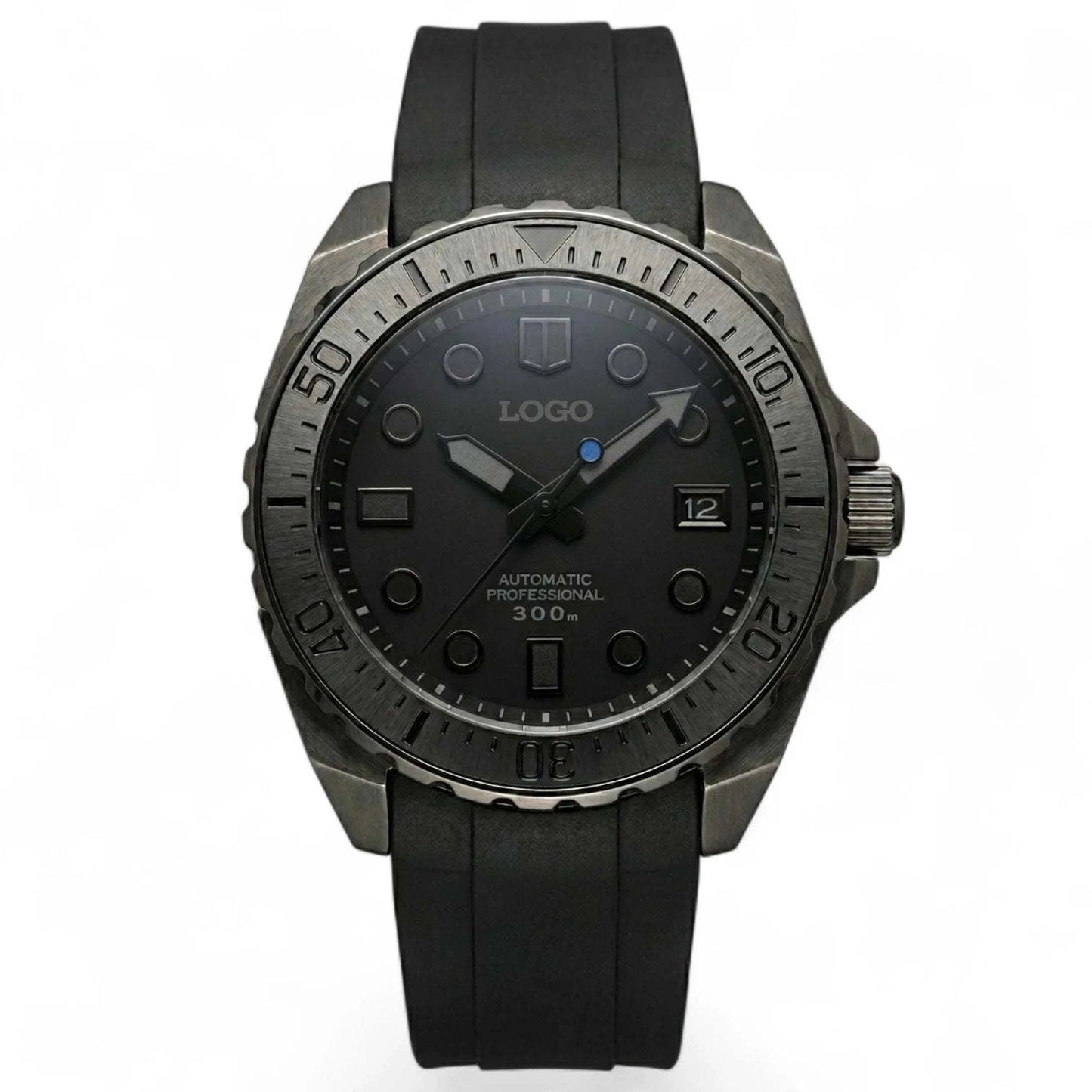 45MM King Samurai Black Stealth Diver Mod Watch Series - Modtime