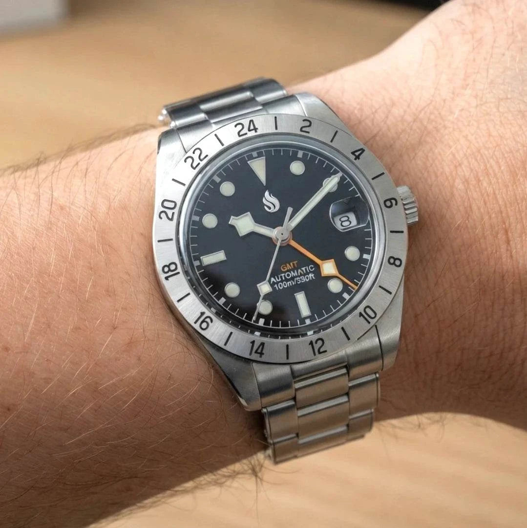 Seiko Mod Watch Tudor Black Bay black dial Stainless Steel Watches by Modtime Creations 
