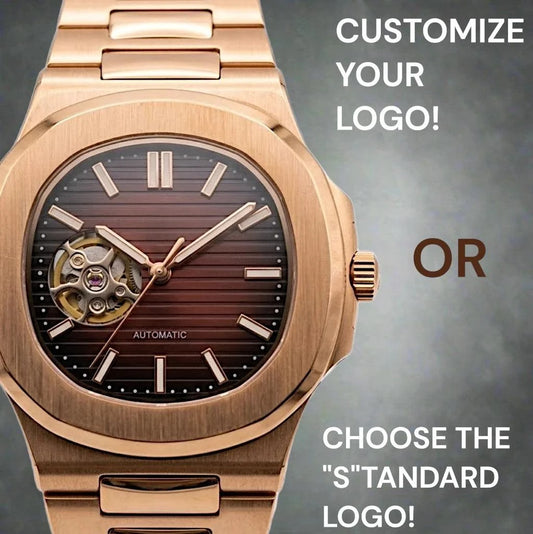 Seiko Mod Watch Nautilus Brown Dial with Rose Gold Case built by Modtime Creations 
