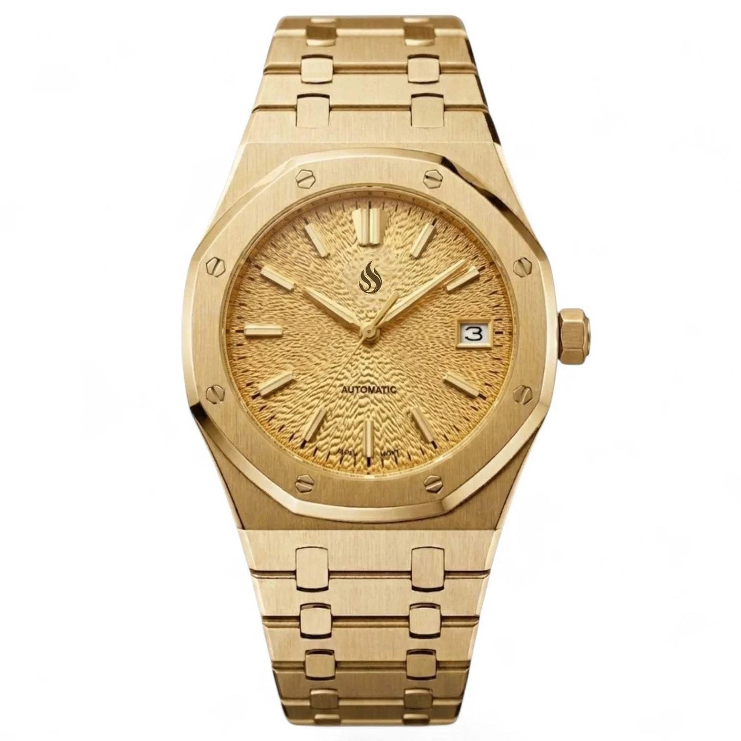 Seiko Mod - Royal Oak Textured Gold Grand Seiko GS Dial | Modtime Creations