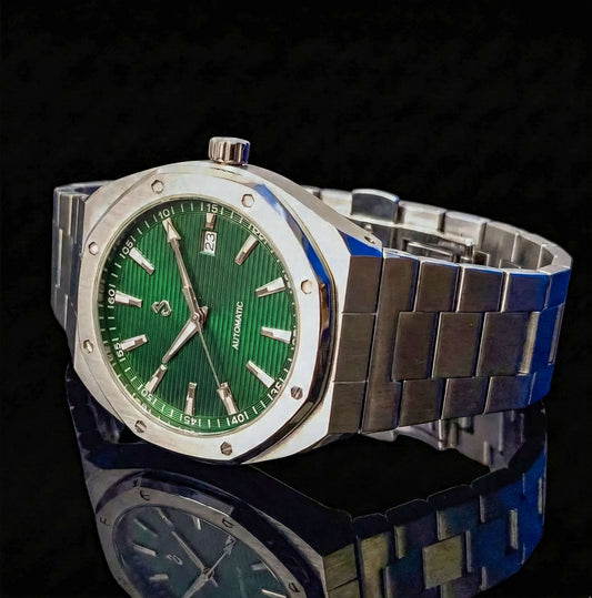 AquaOak Fusion Mod Series - Green Dial - Modtime