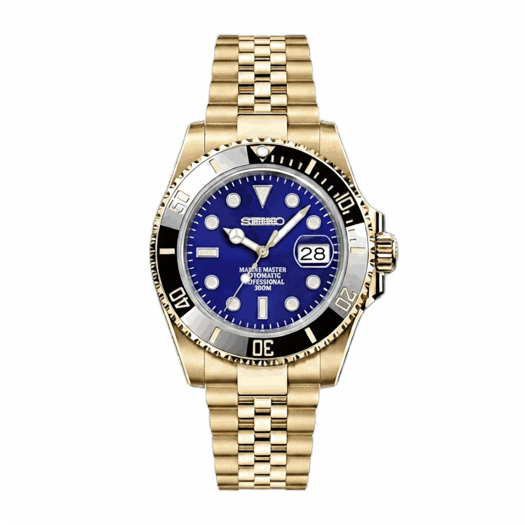 SeikMariner Blue Jeans 40mm Seiko Mod diver watch with NH35 automatic movement and sapphire crystal