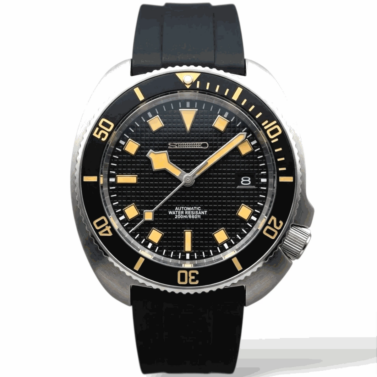 Stealth 44MM Vintage Black Dial "Captain Willard" Turtle Case Mod - Modtime Creations