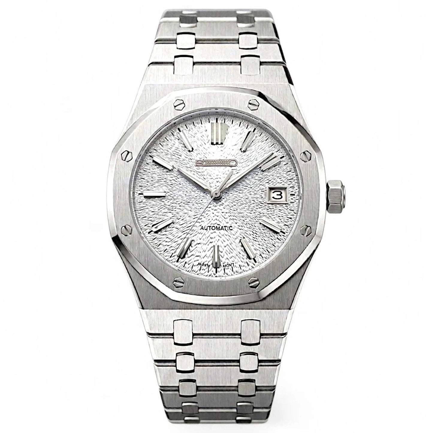 Seiko Mod - Royal Oak Textured white Grand Seiko GS Dial | Modtime Creations