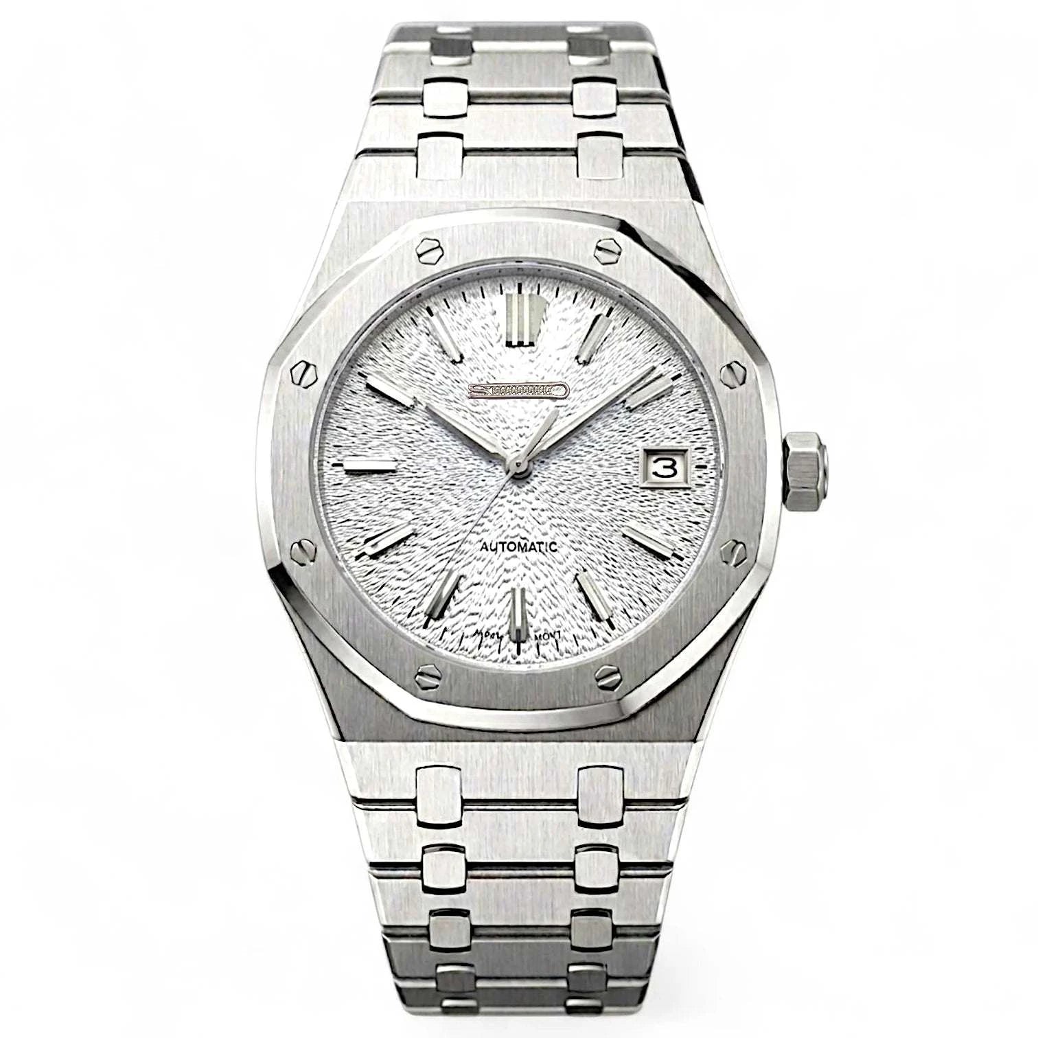 Seiko Mod - Royal Oak Textured white Grand Seiko GS Dial | Modtime Creations