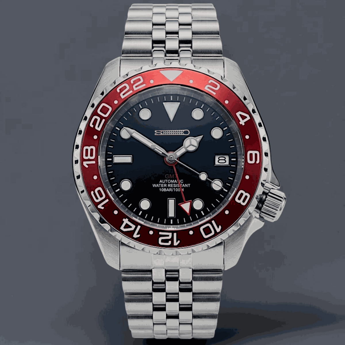 SeikMaster 42 MM SKX GMT Black Red Diver Mod Watch - Modtime