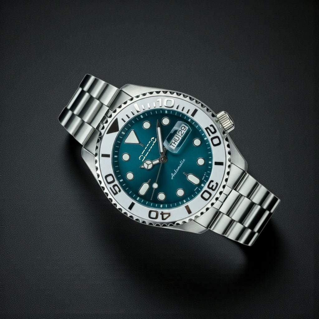 Seiko Mod Watches SKX 42 MM Emerald Dial YachtMaster at Modtime Creations