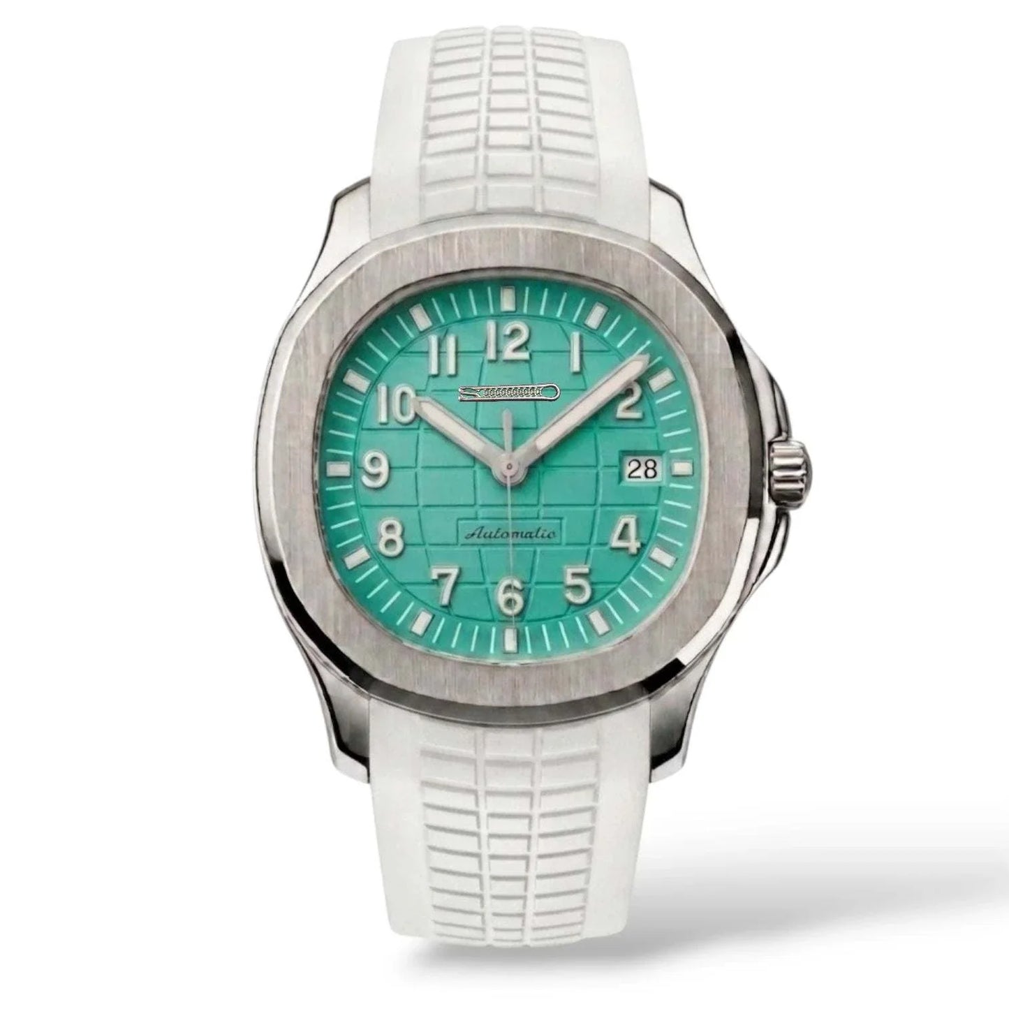Seiko Mod Aquanaut Watch Tiffany Blue dial Silver case at Modtime Creations 