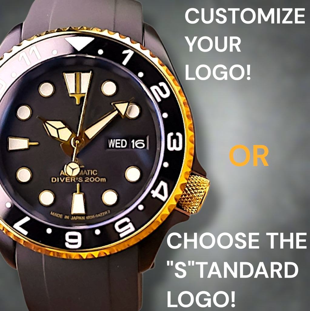 Seiko Mod Yachtmaster Diver Black Gold Stainless Steel Series at Modtime Creations