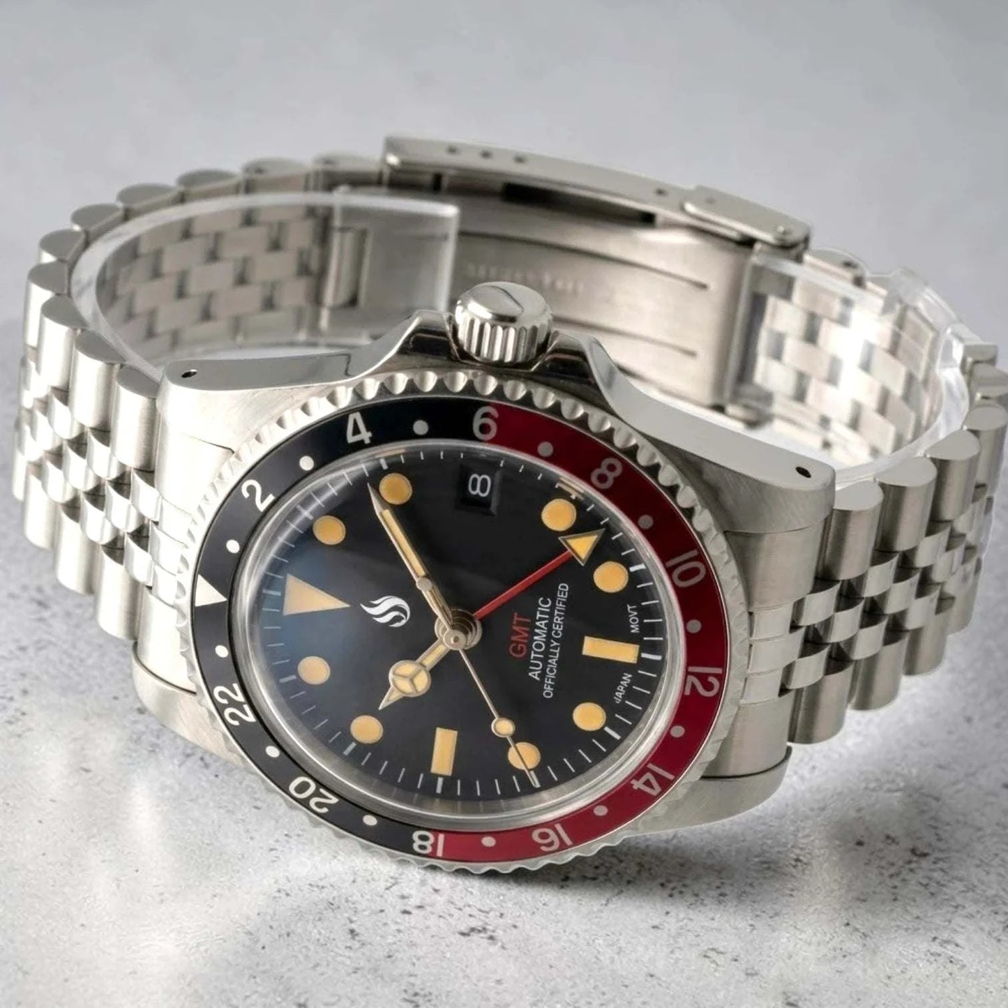 SeikMariner Vintage GMT Black Blue "Coke" Mod Watch Series - Modtime Creations