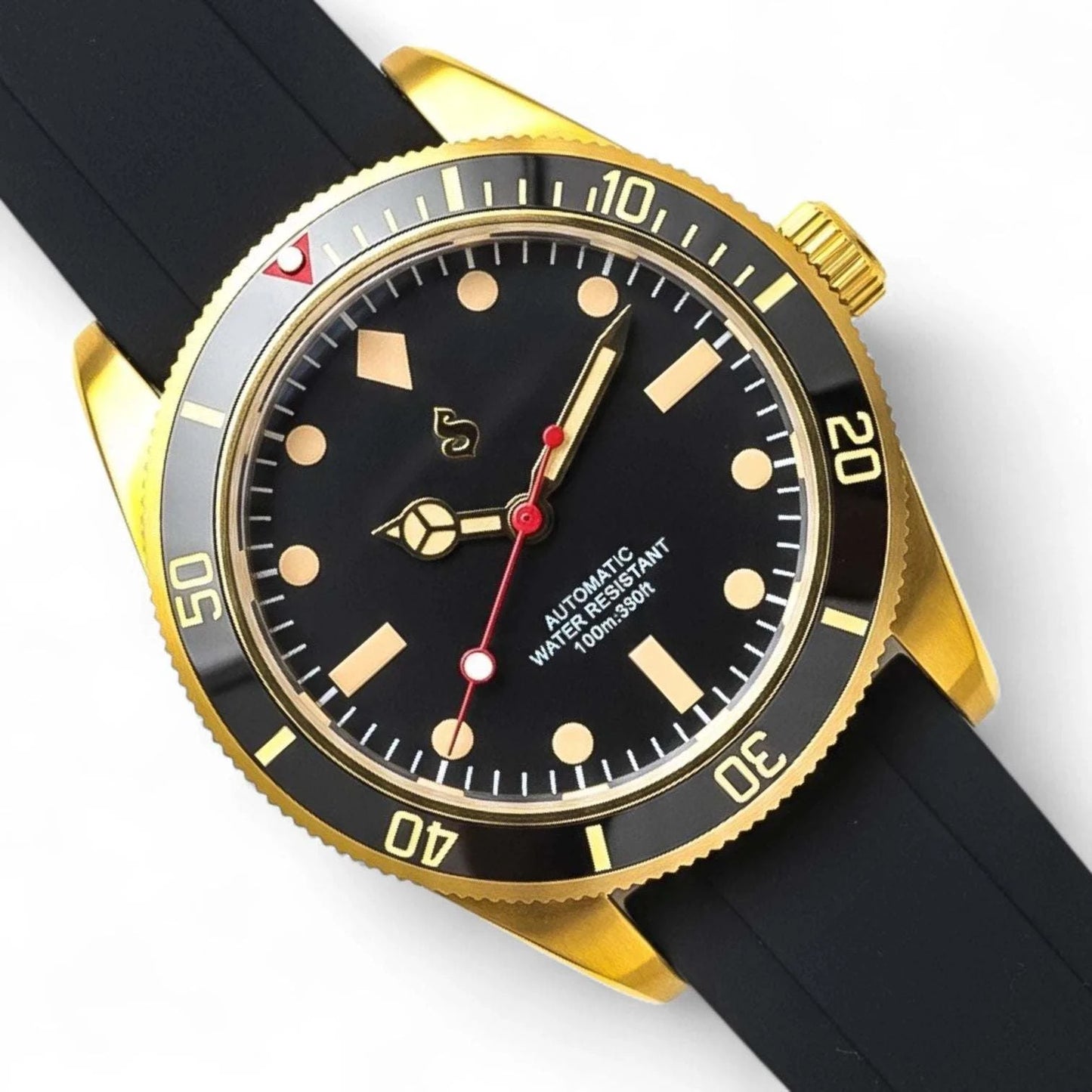 SeikMariner Vintage Black Gold Mod Diver Series - Modtime