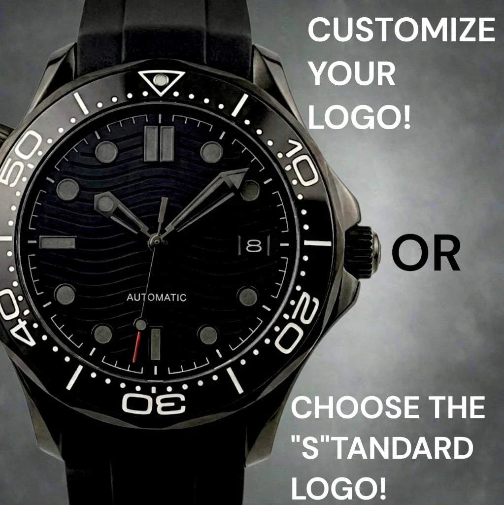 Stealth Black Dial 007 Master Homage Mod Watch - Modtime