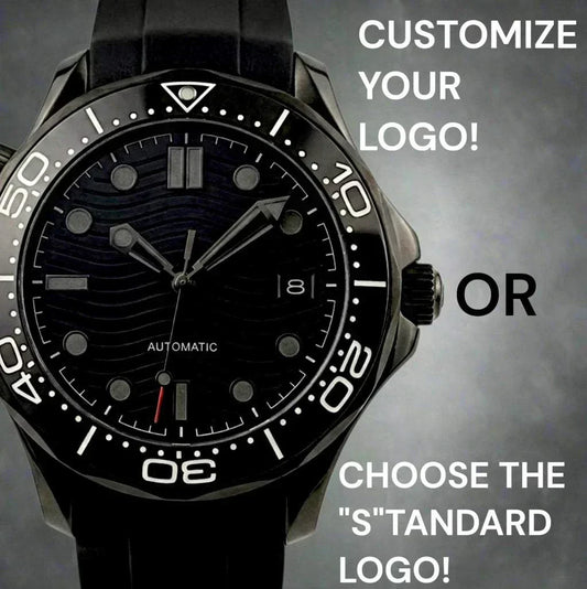 Seiko Mod Watch Seamaster 300 Black Dial Stealth built by Modtime Creations
