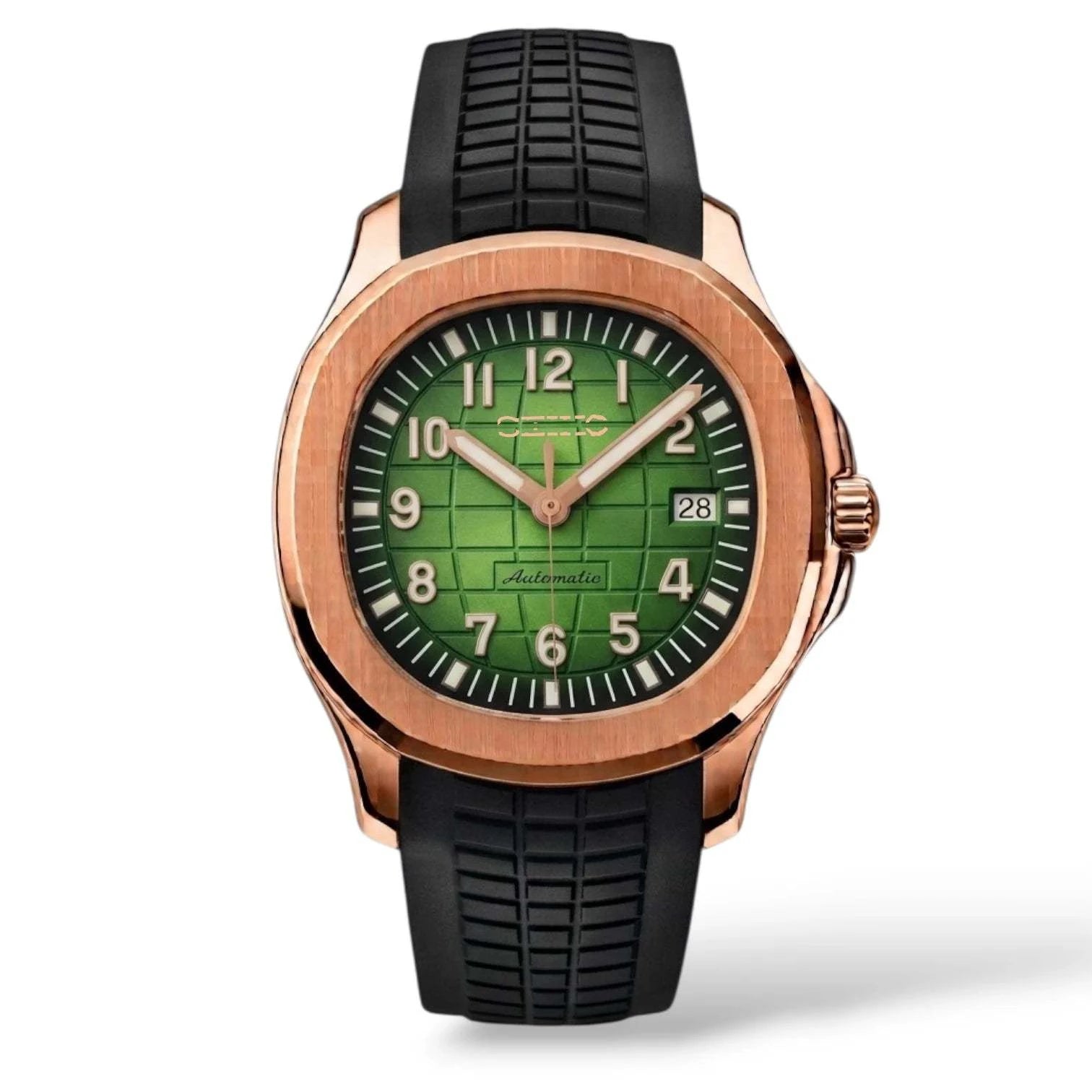 Seiko Mod Aqua Rose Gold Green Dial Series - Modtime Creations