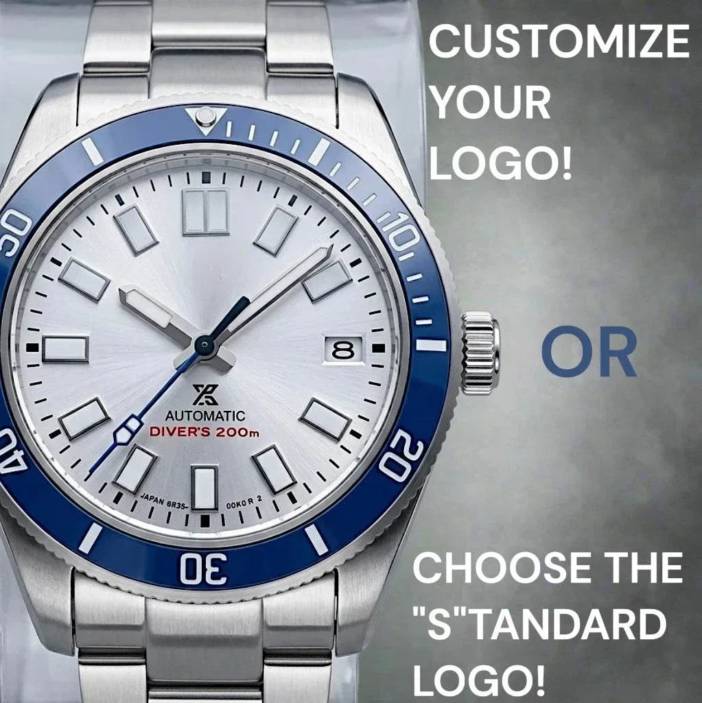 Seiko Mod watches Tudor Pelagos submariner fusion with Blue Bezel and white dial built by Modtime Creations 