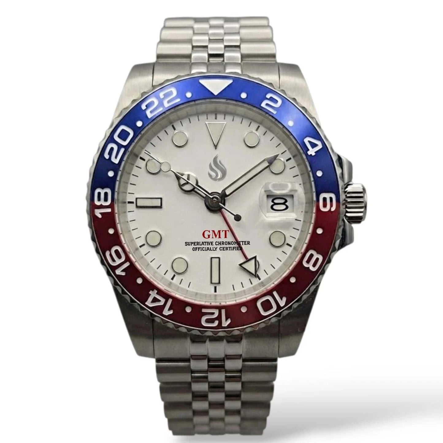 Seiko mod watches Submariner GMT red blue "Superman" built by Modtime Creations 