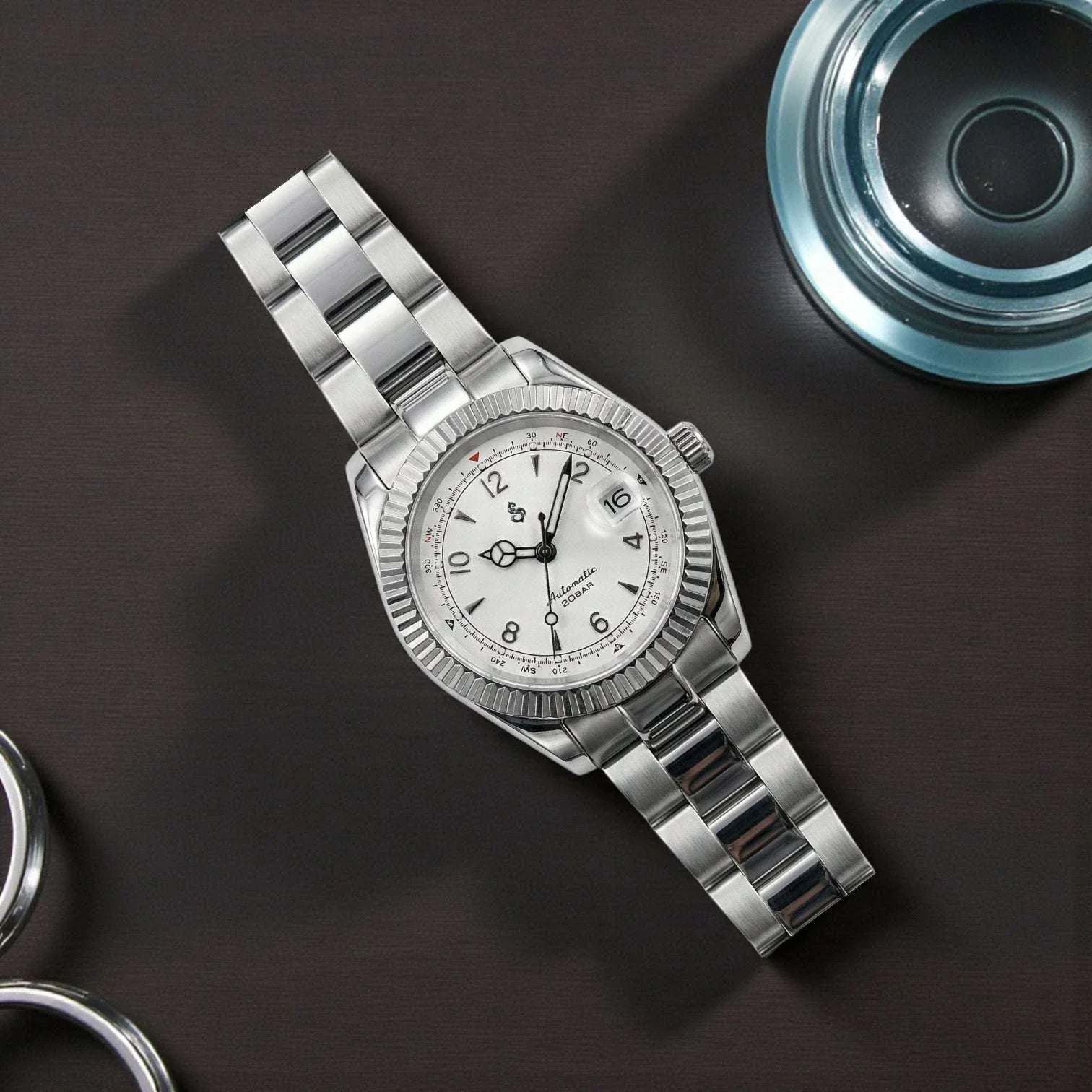 Seiko Mod Datejust Alpinist Fusion White Dial - Modtime Creations