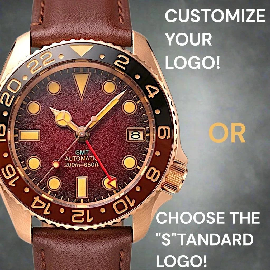 Seiko mod watches Rose Gold  SKX 42 mm Submariner GMT by Modtime Creations 