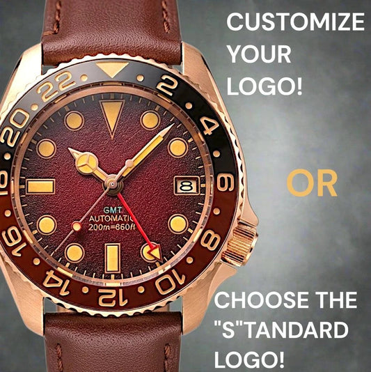 Seiko mod watches Rose Gold  SKX 42 mm Submariner GMT by Modtime Creations 