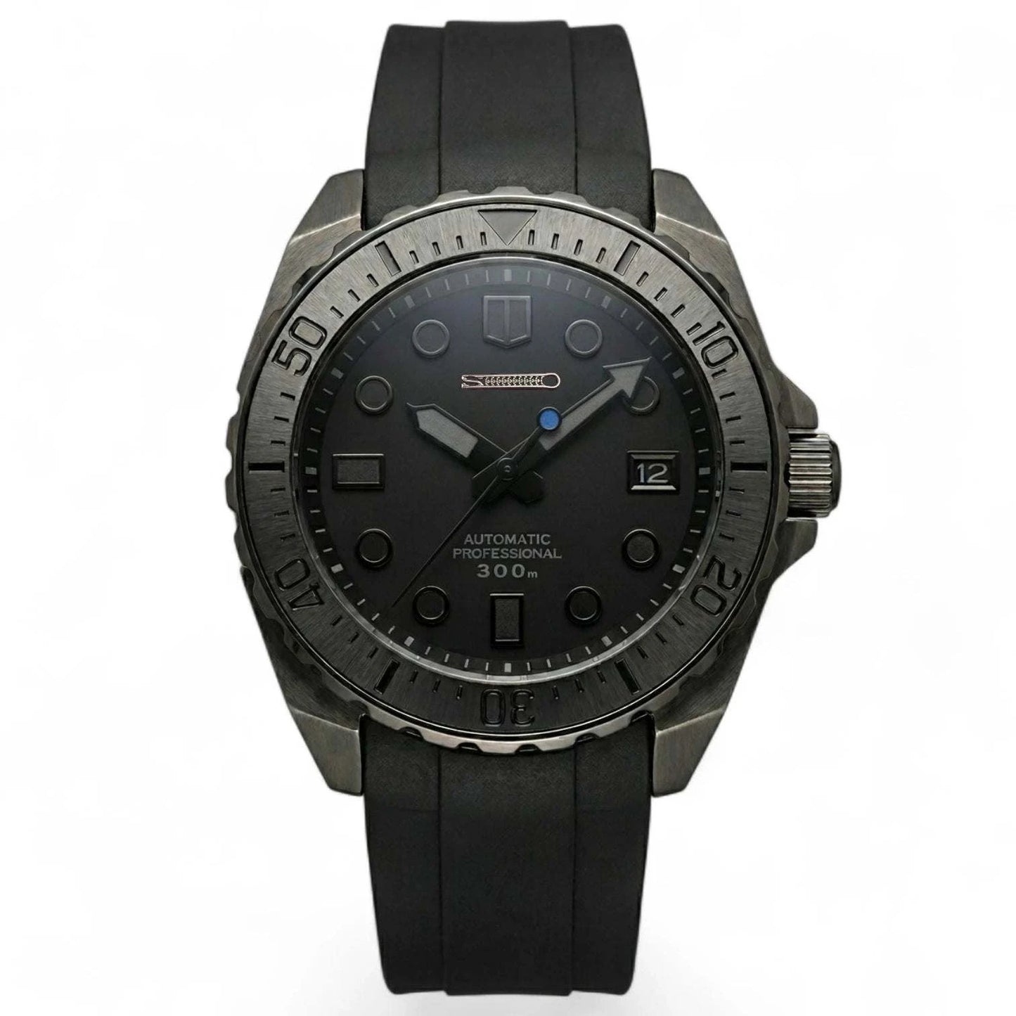 45MM King Samurai Black Stealth Diver Mod Watch Series - Modtime