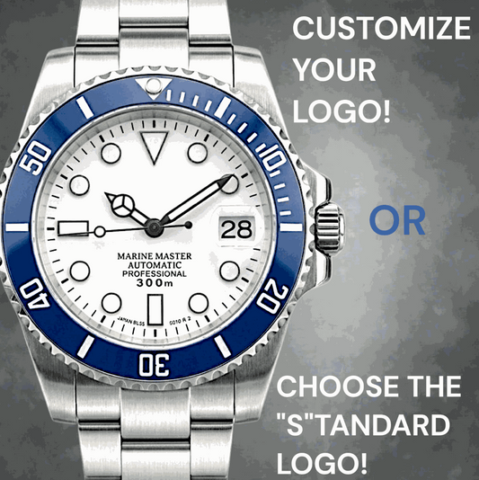 Seiko Mod Watch Submariner Series "Blue White" Diver - Modtime Creations 