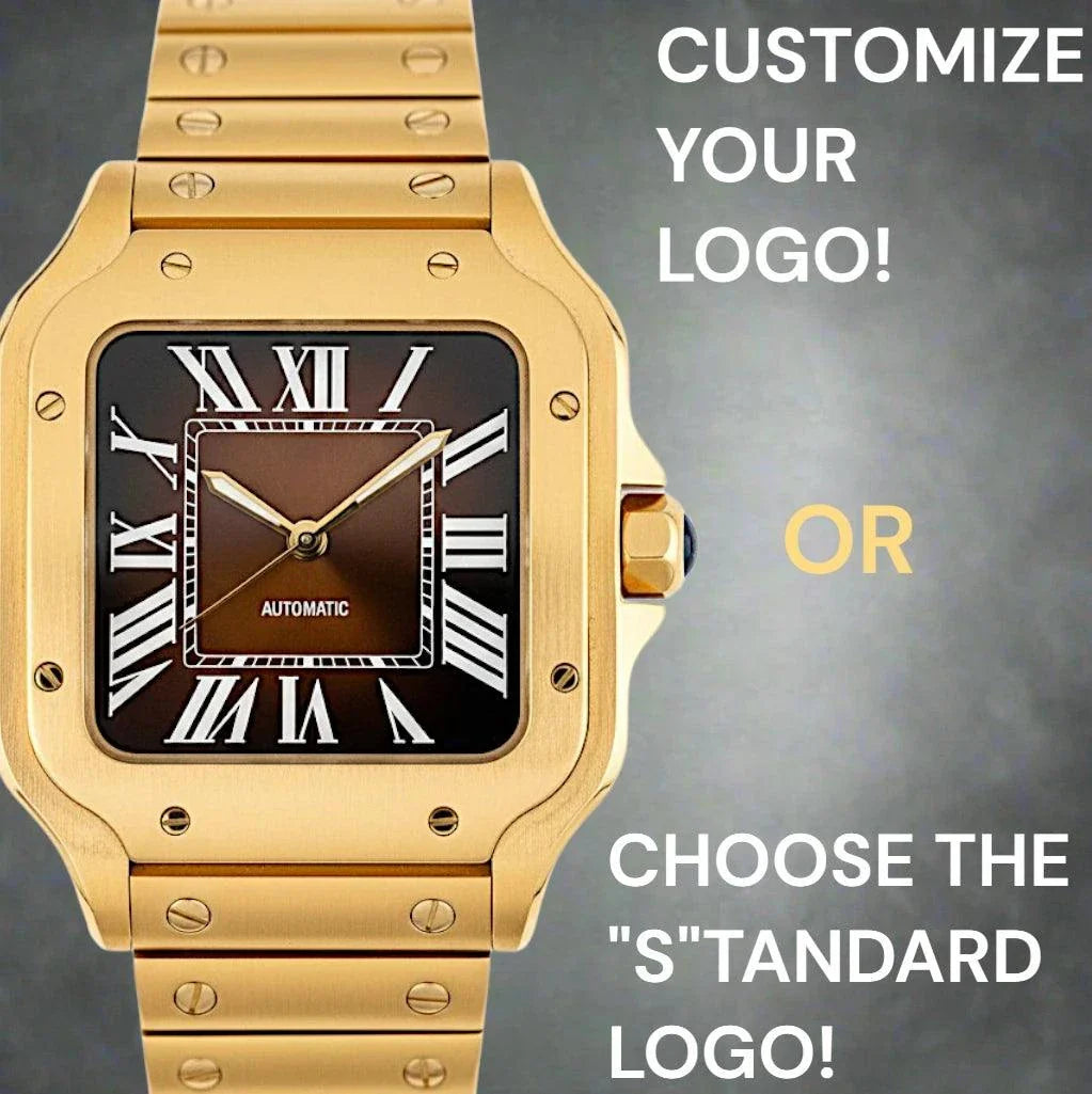 Santeiko gold case Seiko Mod watch with chocolate dial and sapphire crystal