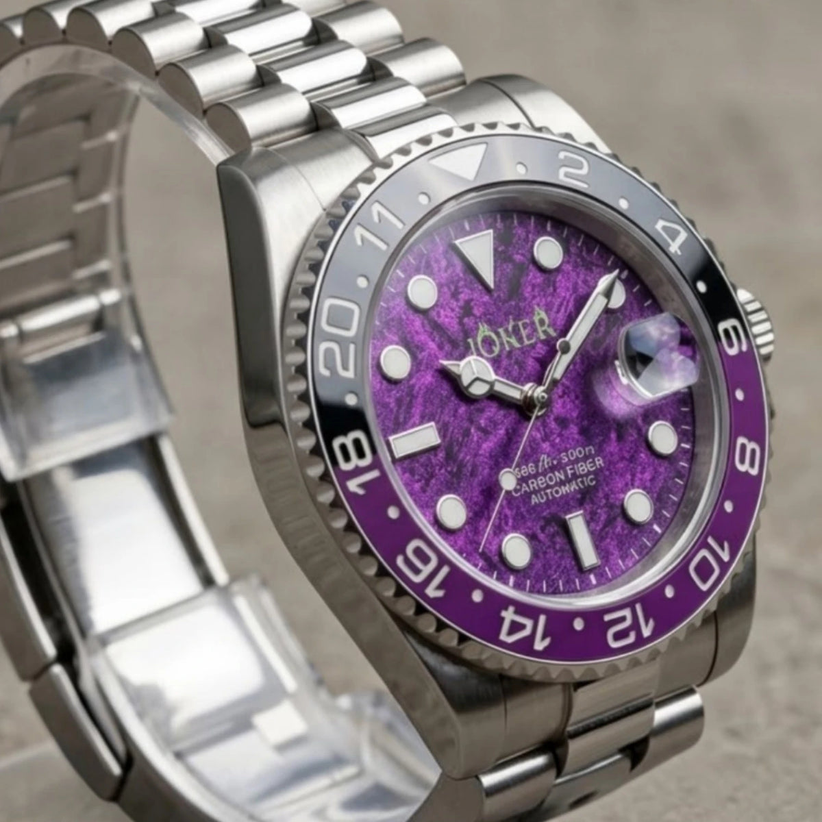Seikmariner "Joker Carbon Fiber" Dial Mod Watch - Modtime Creations