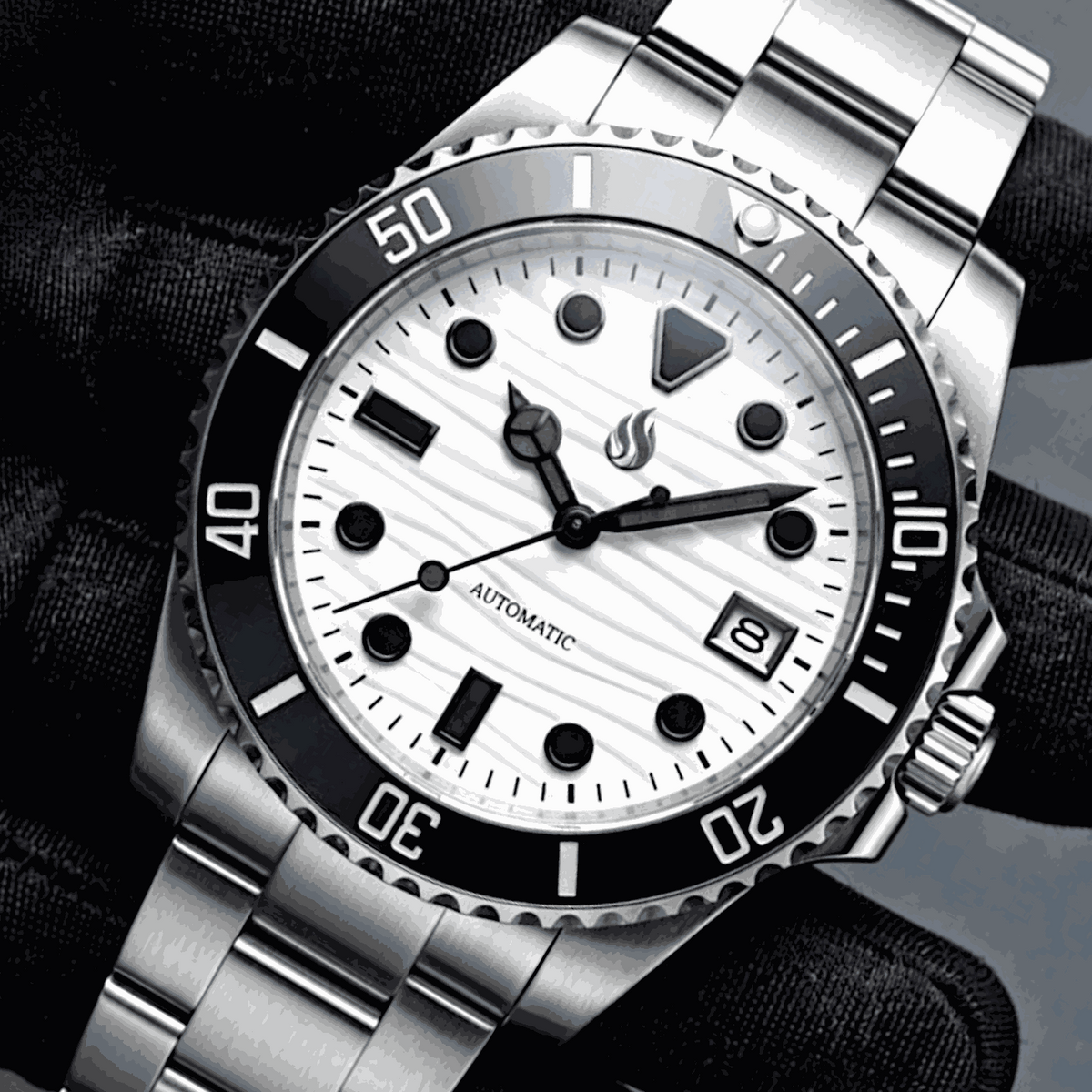 SeikMariner 40 MM or 42 MM White Black Dial Diver Mod Watch Series - Modtime Creations