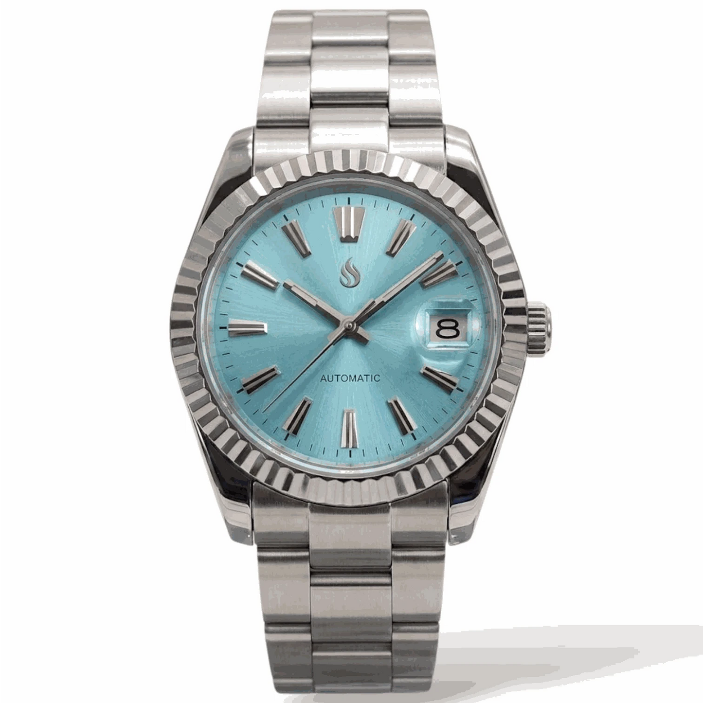 Seiko Mod Datejust Grand Seiko Tiffany Blue Dial Mod Watch built by Modtime Creations 