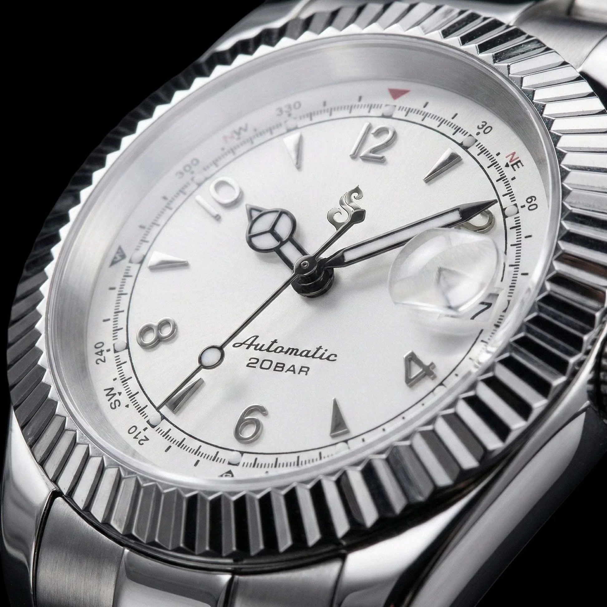 Seiko Mod Datejust Alpinist Fusion White Dial - Modtime Creations