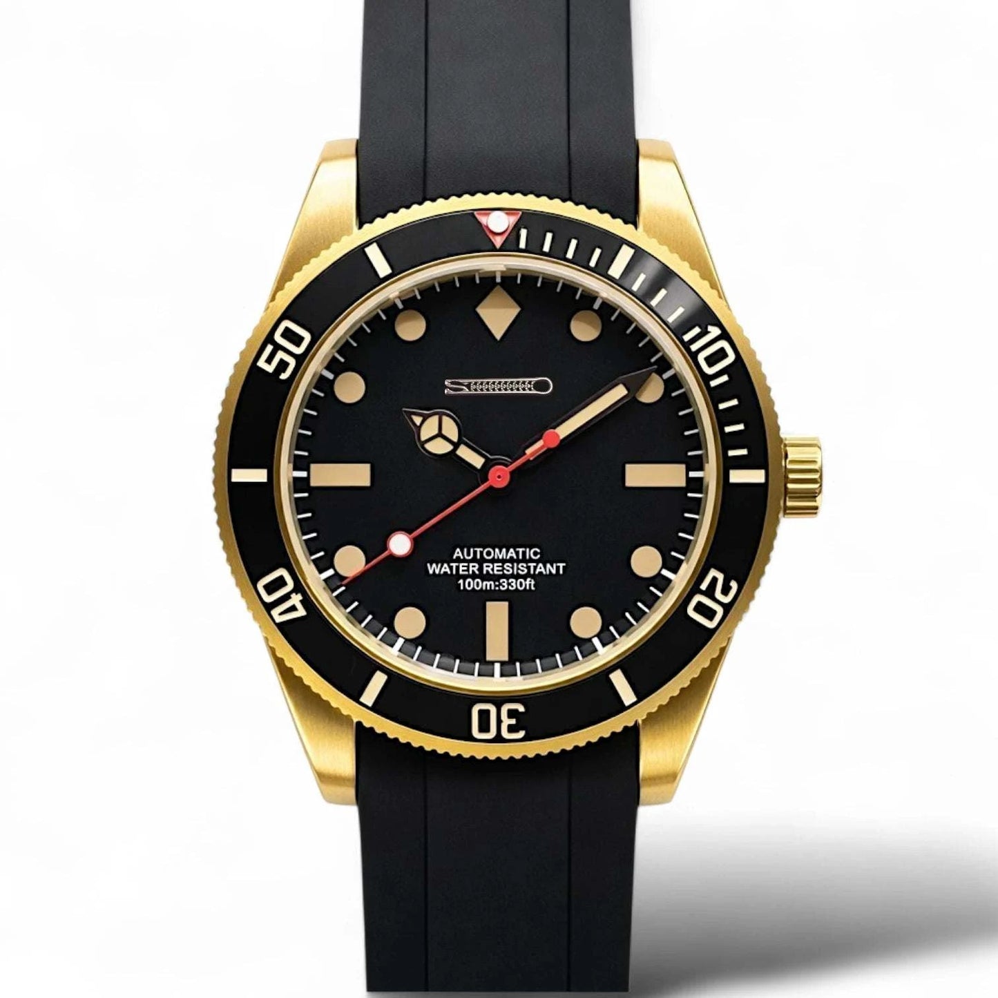 SeikMariner Vintage Black Gold Mod Diver Series - Modtime