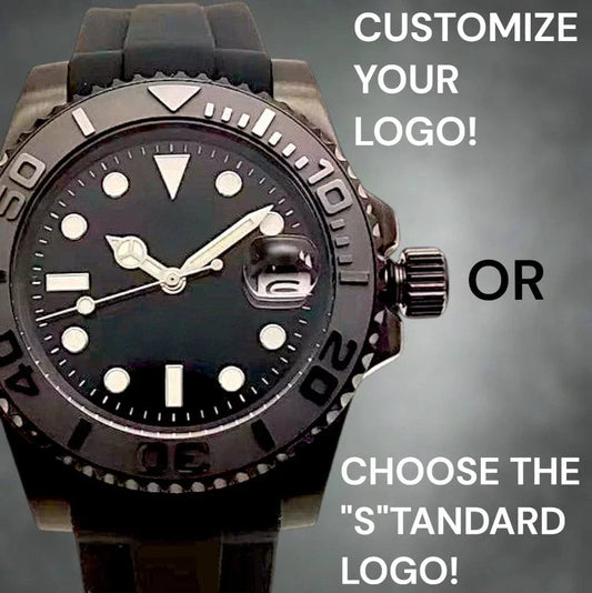 SeikMaster Black Knight modded Seiko luxury diver watch with sapphire crystal and stainless steel case