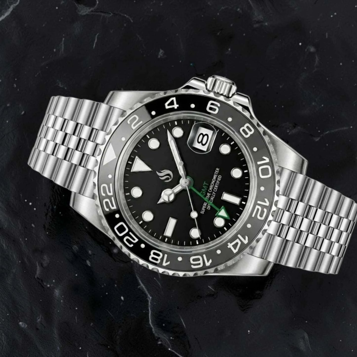 SeikMaster 42 MM SKX GMT Grey Black "B Wayne" Diver Mod Watch - Modtime
