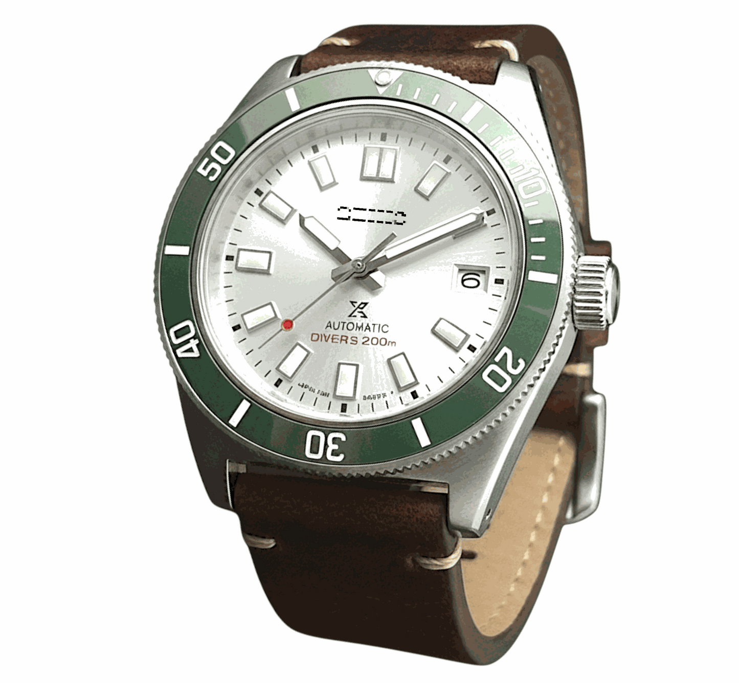 SeikMariner Green White Diver Vintage Mod - Modtime