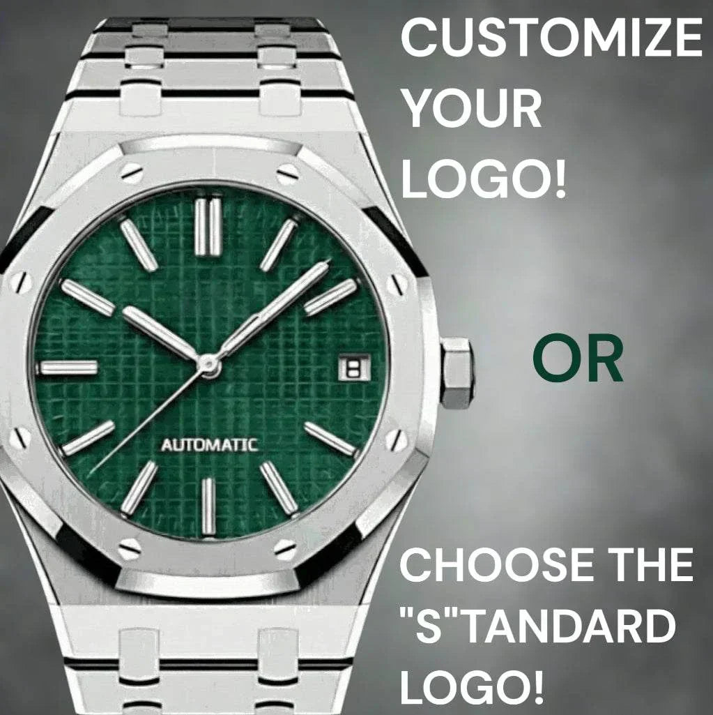 Seiko Mod Heritage Oak watch with green dial and stainless steel case by Modtime