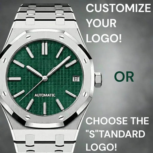 Seiko Mod Heritage Oak watch with green dial and stainless steel case by Modtime