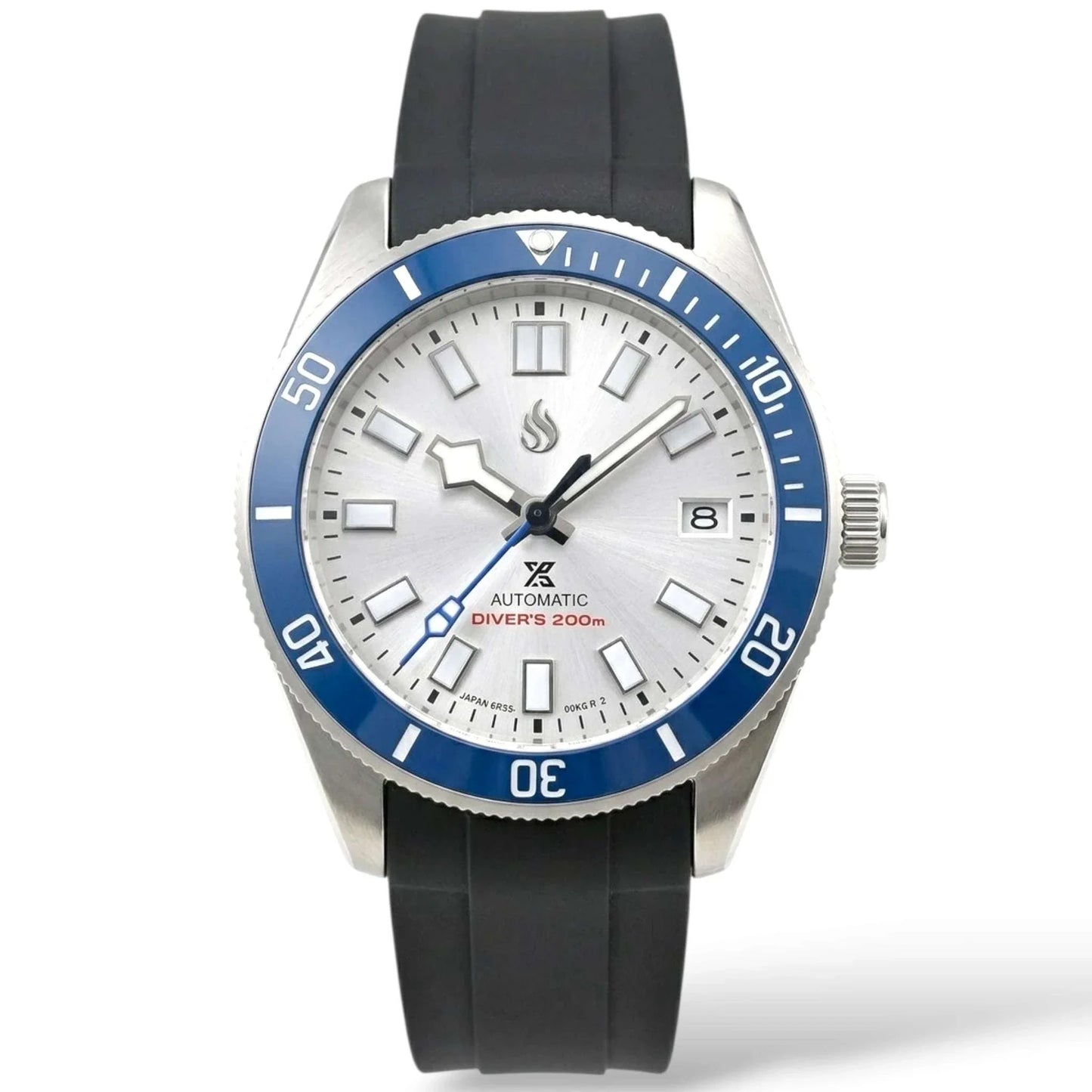 Seiko Mod watches Tudor Pelagos submariner fusion with Blue Bezel and white dial built by Modtime Creations 
