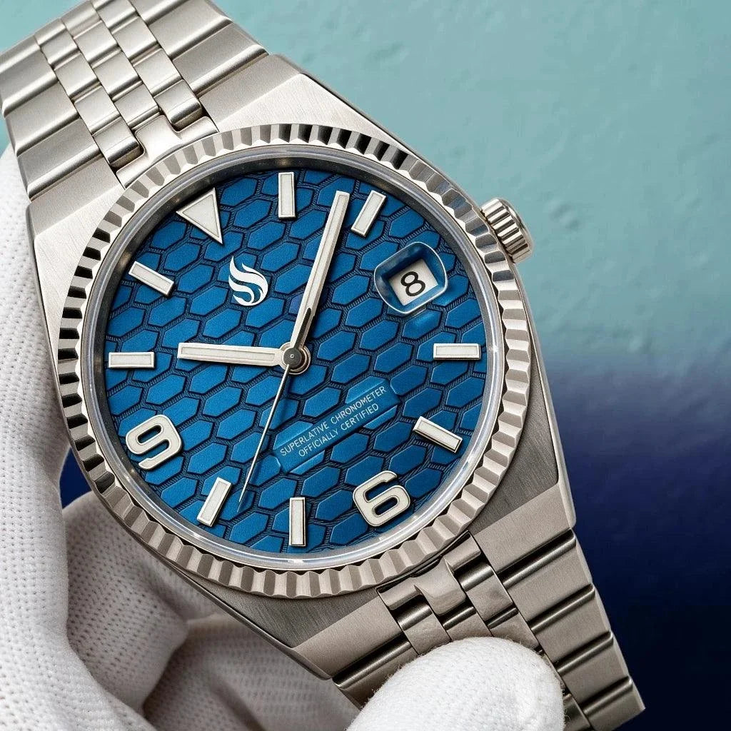Seiko Mod Watches Land Dweller Blue Dial custom built by Modtime creations