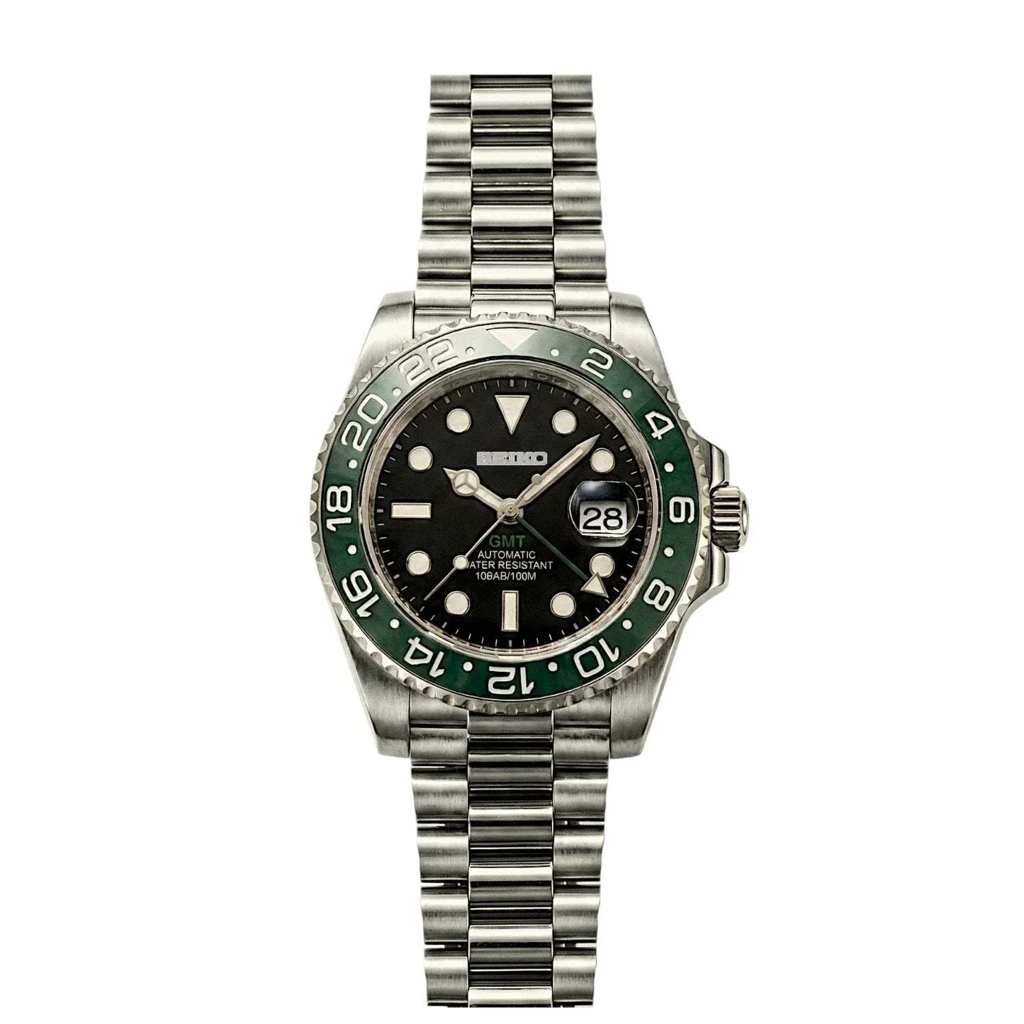 Seiko Mod - GMT Green Bezel "Starbucks" Mod Series | Modtime 