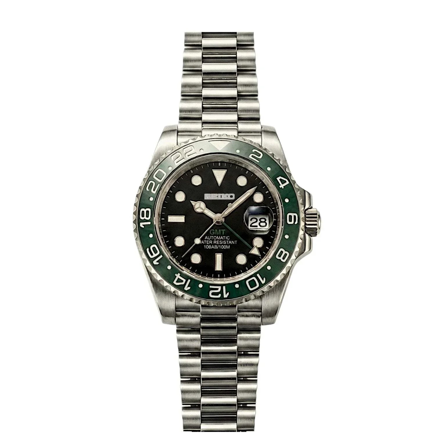 Seiko Mod - GMT Green Bezel "Starbucks" Mod Series | Modtime 