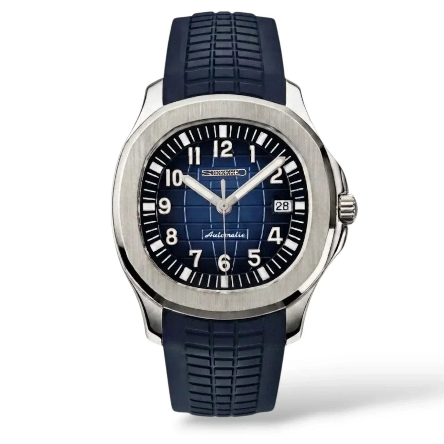 Seiko Mod Aquanaut Dark Blue Series luxury watch with NH35 automatic movement and sapphire crystal